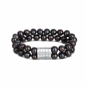 JwL Luxury Pearls JwL Luxury Pearls Dupla karkötő valódi fekete gyönggyel JL0599 kép