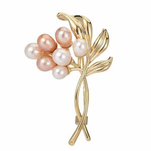 Troli Troli Elegáns aranyozott bross műgyöngyökkel Ág Gold kép