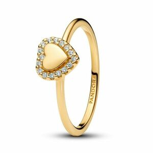 Pandora Pandora Romantikus aranyozott gyűrű Szív glóriával Shine Timeless 163801C01 56 mm kép