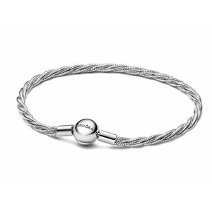 Pandora Pandora Ezüst fonott karkötő medálokhoz Moments 593757C00 18 cm kép