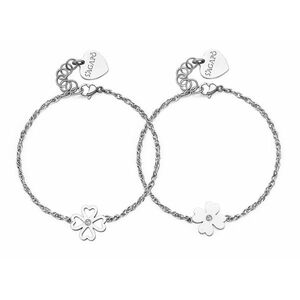 S'Agapõ S'Agapõ Acél karkötő szett Négylevelű lóhere Me + You SEY25 kép