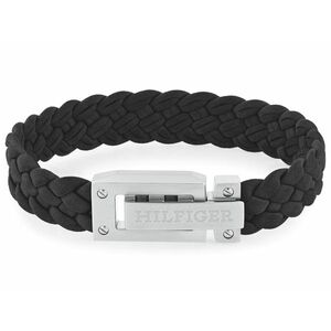 Tommy Hilfiger Tommy Hilfiger Fekete bőr karkötő férfiaknak 2790517 kép