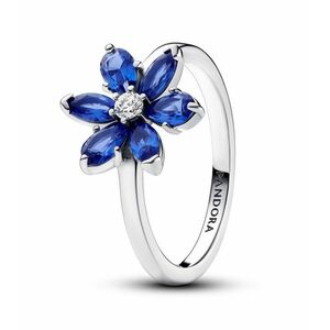 Pandora Pandora Ezüst gyűrű kék kristályokkal Csillogó virág Timeless 193000C01 50 mm kép