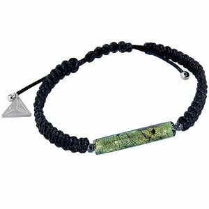 Lampglas Lampglas Gyönyörű férfi karkötő Snake Skin 24 karátos arannyal a Lampglas BFM6 gyöngyben kép