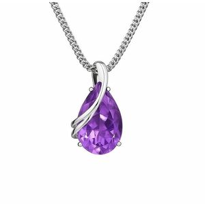 Silver Cat Silver Cat Ezüst nyaklánc ametiszttel Colored stones SC588 (lánc, medál) kép
