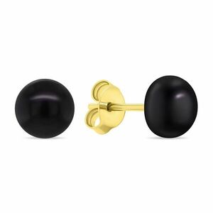 Brilio Silver Brilio Silver Luxus aranyozott fülbevaló igazgyöngyökkel EA585YBC 0, 5 cm kép