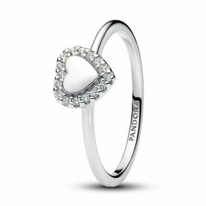 Pandora Pandora Romantikus ezüst gyűrű Szív glóriával Timeless 193801C01 52 mm kép