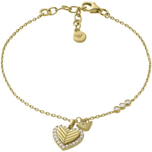 Emporio Armani Emporio Armani Romantikus aranyozott karkötő nőknek cirkónium kövekkel Szív EG3623710 kép