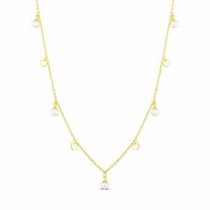 JwL Luxury Pearls JwL Luxury Pearls Gyengéd nyaklánc gyöngy medálokkal JL0861 kép