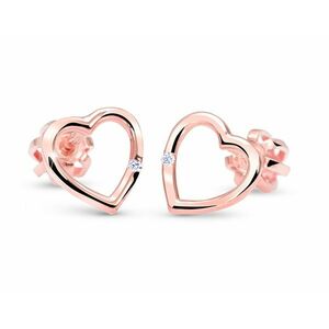Cutie Jewellery Cutie Jewellery Arany szív fülbevaló cirkónium kővel C2761-30-X-4 fehér kép