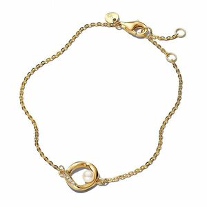 Pandora Pandora Aranyozott karkötő gyönggyel és cirkónium kövekkel Essence Shine 563830C01 18 cm kép