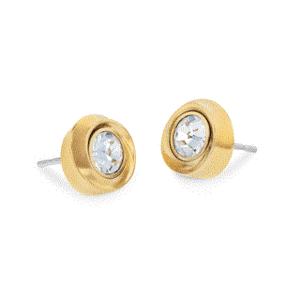 Calvin Klein Calvin Klein Luxus aranyozott fülbevaló kristályokkal Twisted Bezel Solitaire 35000772 kép
