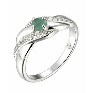 Brilio Silver Brilio Silver Gyönyörű ezüst gyűrű smaragddal Precious Stone SR08997E 56 mm kép
