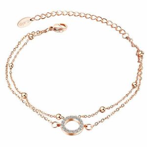 CRYSTalp CRYSTalp Stílusos bronz karkötő karikával 22147.ERG kép