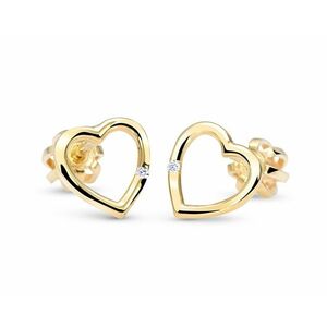 Cutie Jewellery Cutie Jewellery Arany szív fülbevaló cirkónium kővel C2761-30-X-1 fehér kép