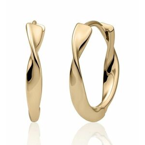 Sparkling Jewels Sparkling Jewels Csavart fülbevaló aranyozott ezüstből EAG28 kép