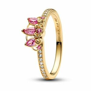 Pandora Pandora Csillogó aranyozott gyűrű Aranyhaj tiarával Disney 163651C01 58 mm kép