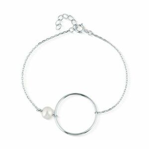 JwL Luxury Pearls JwL Luxury Pearls Minimalista ezüst karkötő igazgyönggyel JL0859 kép