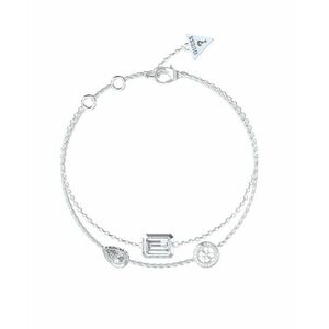 Guess Guess Dupla acél karkötő cirkónium kövekkel 4G Light JUBB05237JWRH 18, 5 cm kép