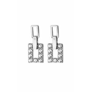 Hot Diamonds Hot Diamonds Modern ezüst fülbevaló gyémántokkal és topázzal Echo DE716 kép