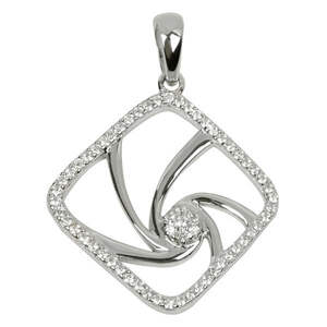 Silver Cat Silver Cat Ezüst medál kristályokkal SC083 kép