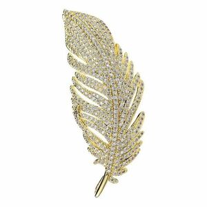 Troli Troli Elegáns aranyozott csillogó bross Tollacska Gold kép