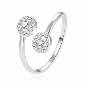 Agato Agato Elegáns nyitott ezüst gyűrű cirkónium kövekkel AGT-R55W 62 mm kép