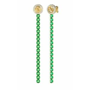 Guess Guess Jellegzetes aranyozott fülbevaló zöld kristályokkal Paradise JUBE05144JWYGGNT/U kép