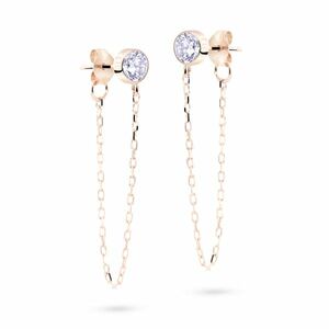 Cutie Jewellery Cutie Jewellery Modern rózsaszín arany láncfülbevaló Z5025-20-10-X-4 kép