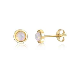 JwL Luxury Pearls JwL Luxury Pearls Aranyozott ezüst fülbevaló opállal JL0615 kép