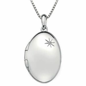 Hot Diamonds Hot Diamonds Ezüst nyaklánc Hot Diamonds Memoirs Oval Locket DP493 (lánc, medál) kép