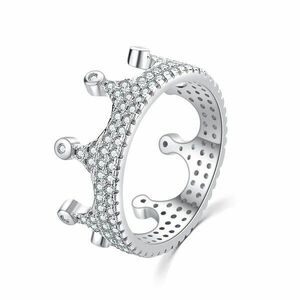 MOISS MOISS Luxus ezüst gyűrű cirkónium kövekkel Királyi korona R00021 54 mm kép