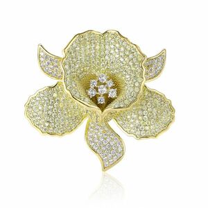 Troli Troli Luxus aranyozott virág bross Gold kép