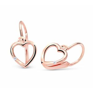 Cutie Jewellery Cutie Jewellery Arany szív fülbevaló cirkónium kövekkel C2761-10-X-4 fehér kép