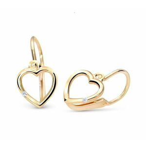 Cutie Jewellery Cutie Jewellery Arany szív fülbevaló cirkónium kövekkel C2761-10-X-1 fehér kép