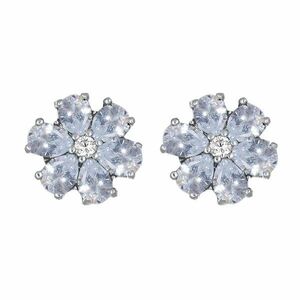 CRYSTalp CRYSTalp Virágos fülbevaló színtiszta kristályokkal Flower Kiss 42288.WHI.R kép