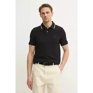 Armani Exchange pamut póló fekete, sima, 8NZF75 Z8M5Z kép