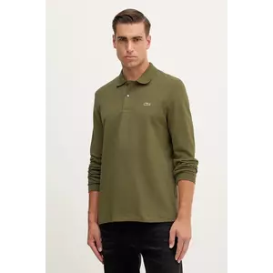 Lacoste pamut hosszúujjú zöld, sima, L1312 kép