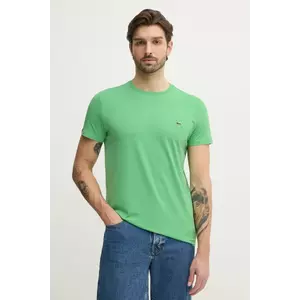 Lacoste pamut póló zöld, férfi, sima, TH6709 kép