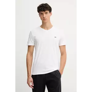 Lacoste pamut póló fehér, férfi, sima, TH6710 kép