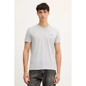 Lacoste pamut póló szürke, férfi, sima, TH6710 kép