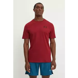 Under Armour t-shirt SPORTSTYLE LEFT CHEST bordó, férfi, sima, 1326799 kép