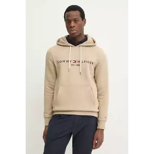 Tommy Hilfiger felső bézs, férfi, nyomott mintás, kapucnis kép