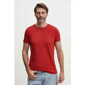 Tommy Hilfiger t-shirt piros, férfi, sima, MW0MW10800 kép