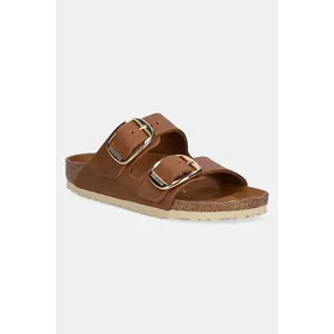 Birkenstock bőr papucs Arizona Big Buckle barna, női, 1011073 kép