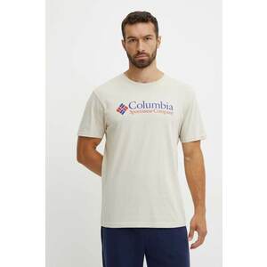 Columbia t-shirt bézs, férfi, nyomott mintás kép