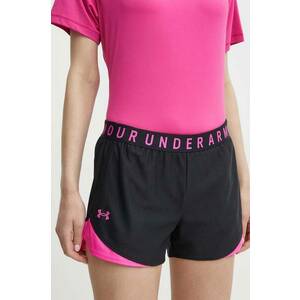 Under Armour edzős rövidnadrág Play Up 3.0 fekete, nyomott mintás, közepes derékmagasságú kép