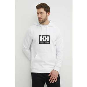Helly Hansen pamut melegítőfelső fehér, nyomott mintás, kapucnis, 62981 kép