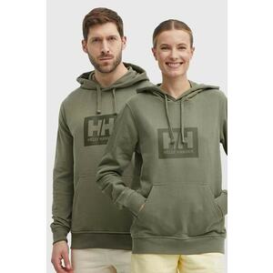 Helly Hansen pamut melegítőfelső zöld, nyomott mintás, kapucnis, 62981 kép