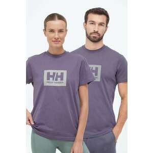 Helly Hansen pamut póló TOKYO lila, nyomott mintás, 53285 kép
